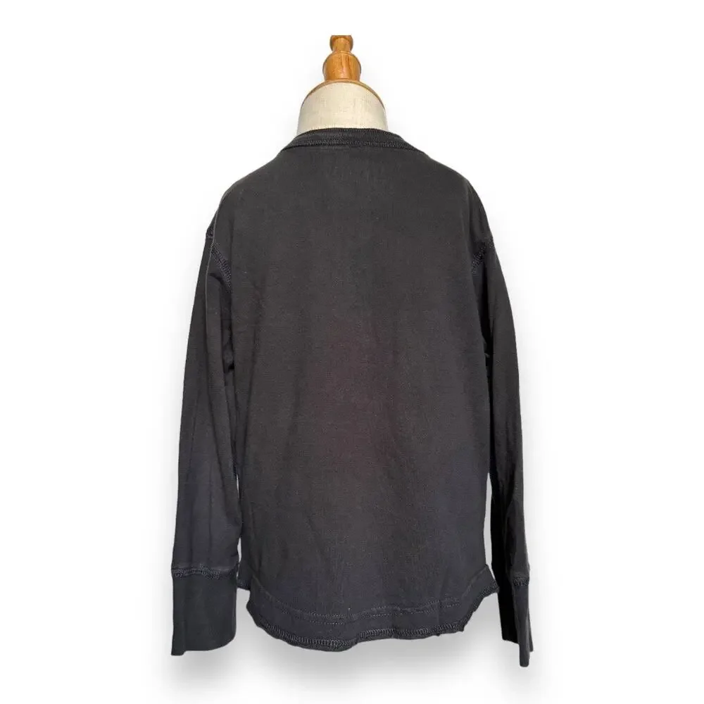 The Children's Place Boys Shirt XS 4 Gray Rock Hero Guitar Henley Long Sleeve‎